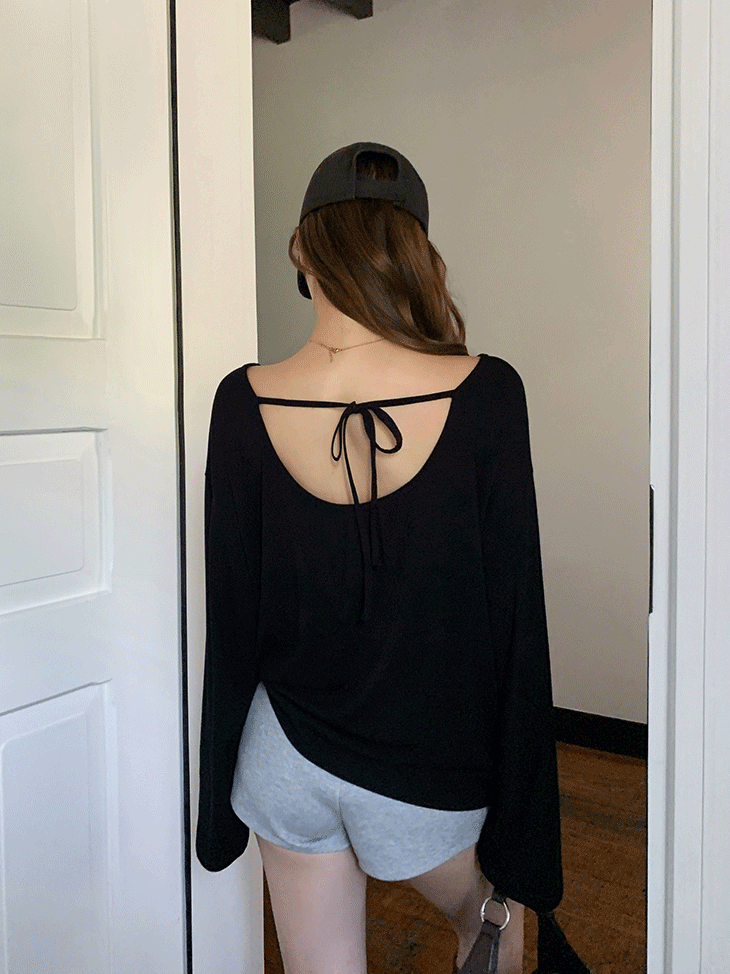 39.後綁帶慵懶棉TEE