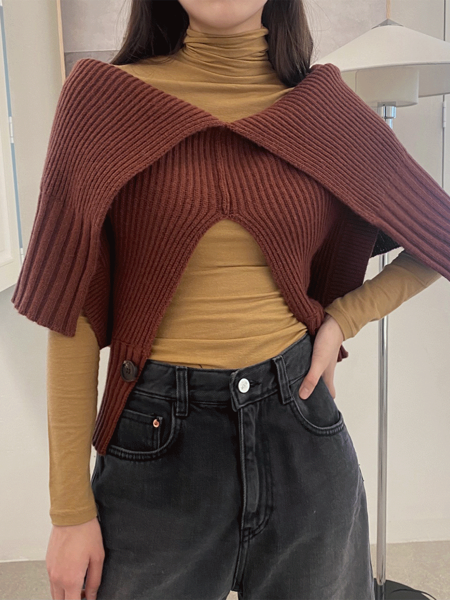 2WAY獨特設計的毛衣背心