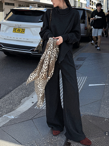 12.中直筒挺版棉褲