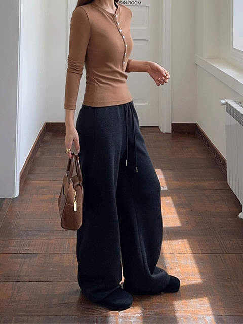 30.羊毛混紡俐落棉褲